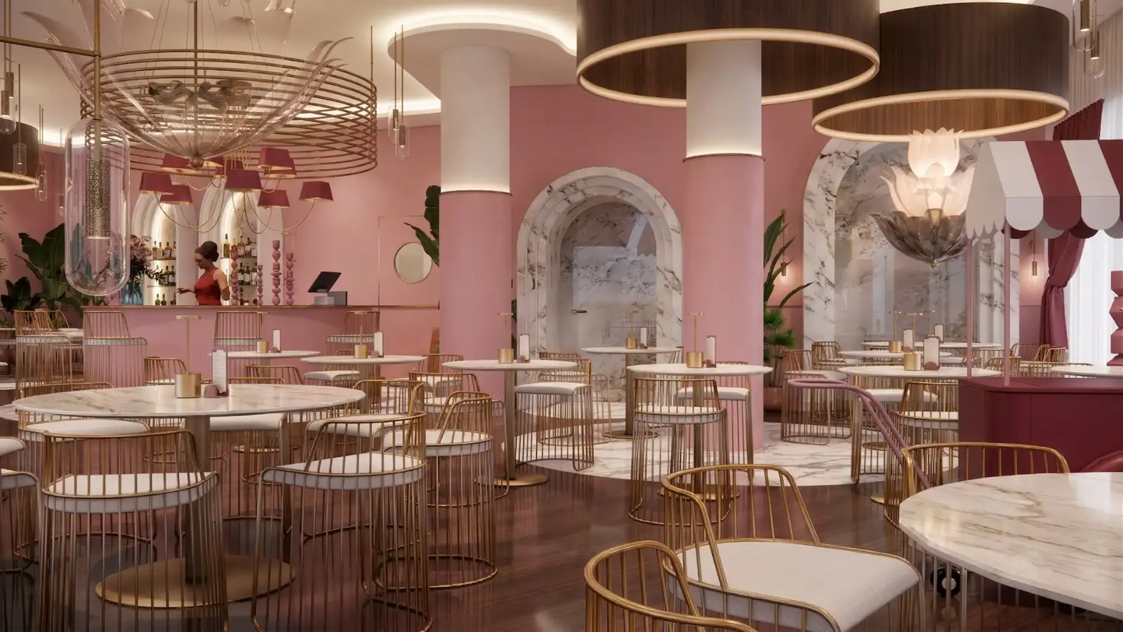Italian gastronomic restaurant architecture Montpellier design terraces Dolce Vita architect LEWISA home