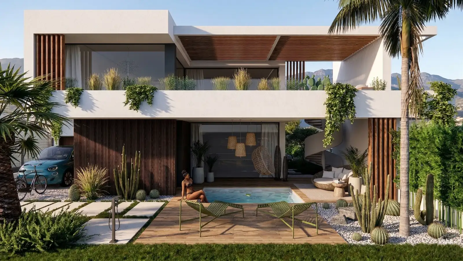 Contemporary beachfront villa construction Grau du Roi architect Montpellier LEWISA home