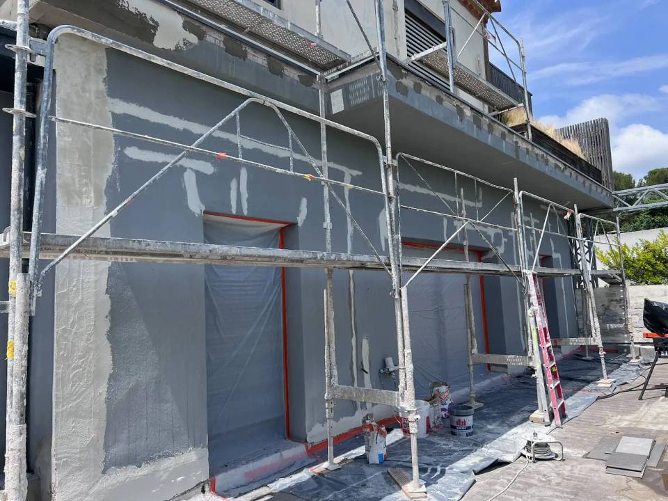 Rénovation extérieure villa Montpellier terrasse piscine pool house architecte LEWISA home — vue 20