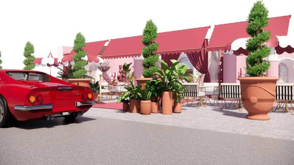 Architecture restaurant italien gastronomique Montpellier terrasses design Dolce Vita architecte LEWISA home — vue 9